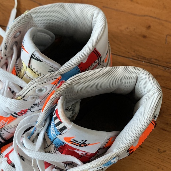 RARE Nike Blazer Mid 77' Patchwork Sneakers Men's White Orange Shoes Size 8.5 - Picture 13 of 14